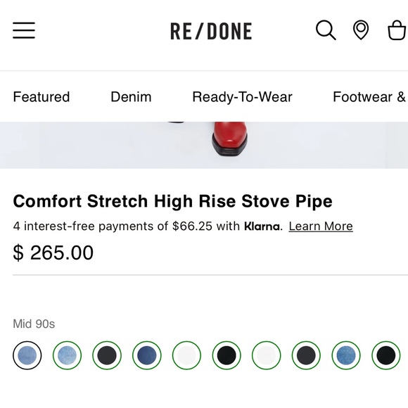 Re/done Comfort Stretch High Rise Stove Pipe jean - Picture 7 of 11